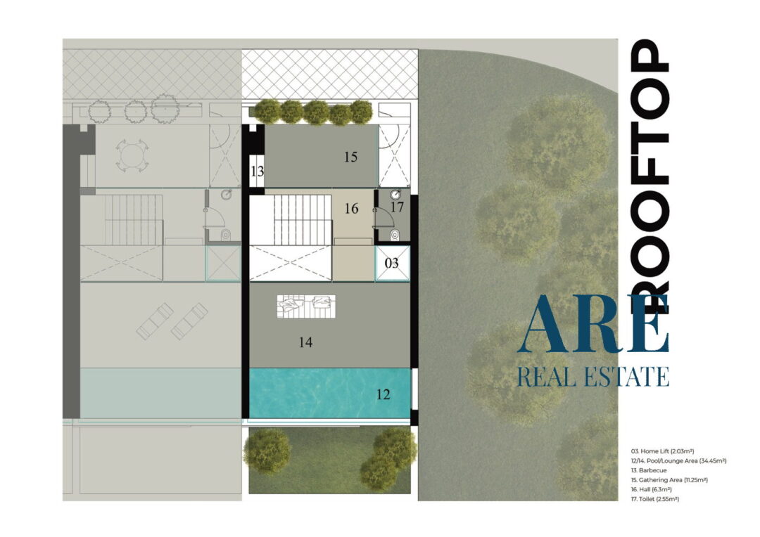 Plan of villa A                   Rooftop